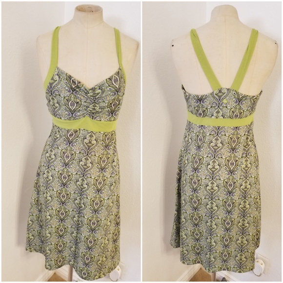 Prana Dresses & Skirts - Prana Sz S Racer Back Midi Dress Green Athletic Womens